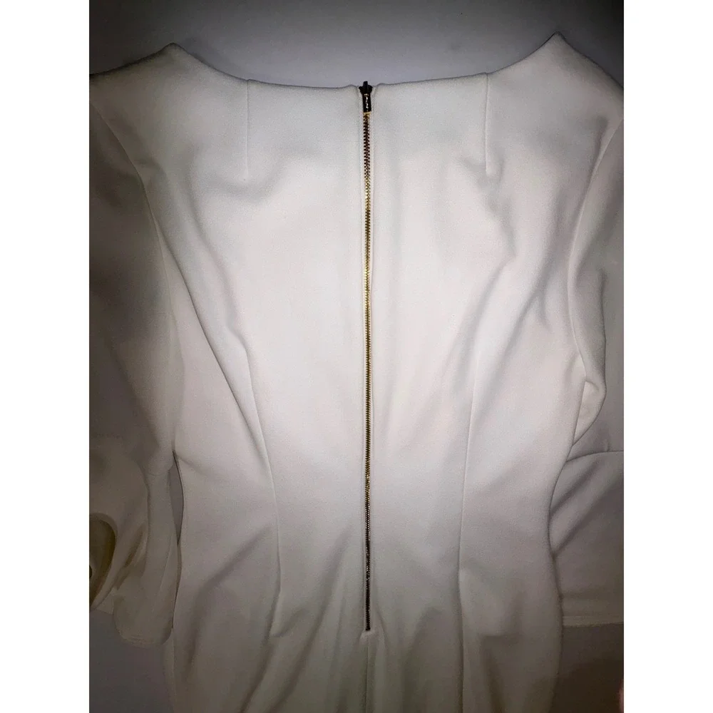 Calvin Klein White Bell Sleeve Sheath Dress‎ Size 6 - Picture 11 of 12